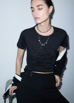 T-shirt con strass
