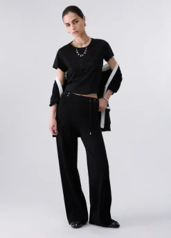 T-shirt con strass