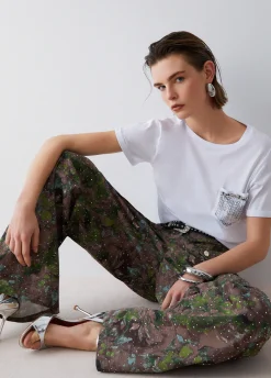 T-shirt con tasca gioiello