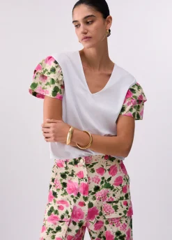T-shirt con volants