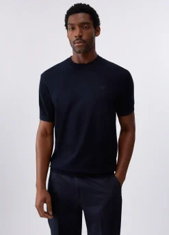 T-shirt in crêpe di cotone