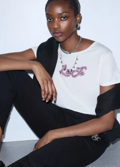 T-shirt in jersey con logo
