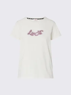 T-shirt in jersey con logo