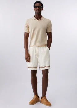T-shirt in lino e cotone