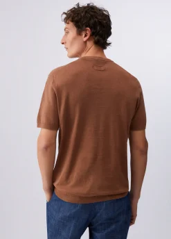 T-shirt in lino e cotone