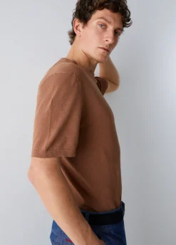 T-shirt in lino e cotone