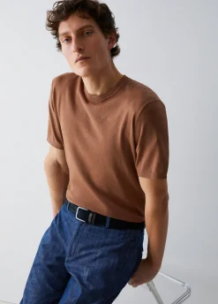 T-shirt in lino e cotone