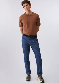 T-shirt in lino e cotone