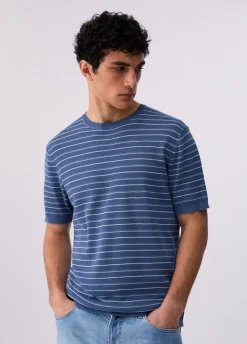 T-shirt in maglia a righe