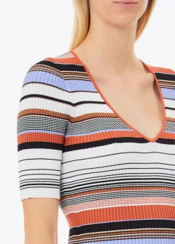 T-shirt in maglia a righe