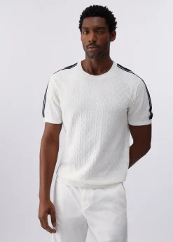 T-shirt in maglia jacquard
