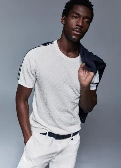 T-shirt in maglia jacquard