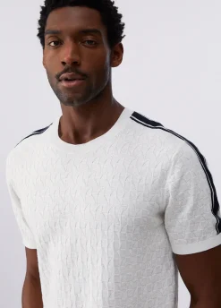 T-shirt in maglia jacquard
