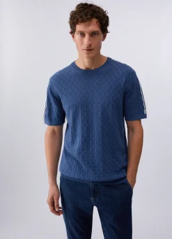 T-shirt in maglia jacquard