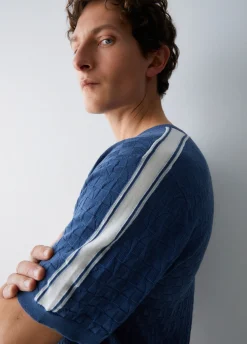 T-shirt in maglia jacquard
