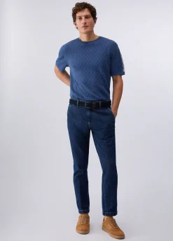 T-shirt in maglia jacquard