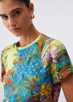 T-shirt in raso stampato