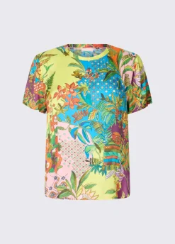 T-shirt in raso stampato