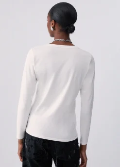 T-shirt maniche lunghe con paillettes