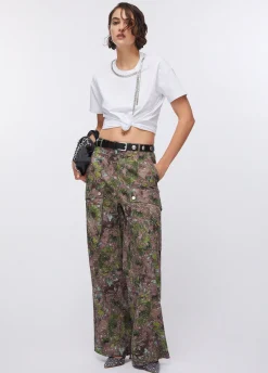T-shirt oversize con ricami gioiello