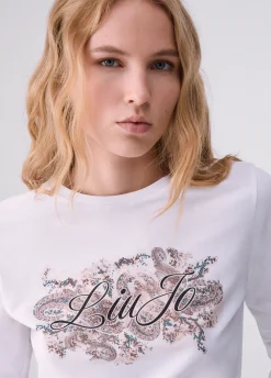 T-shirt skinny fit con logo