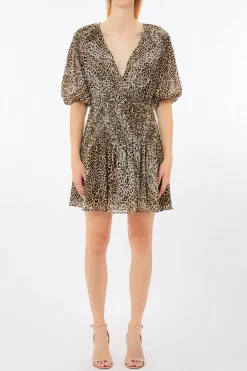 Vestito corto animalier