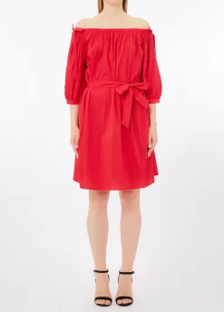 Vestito corto con spalle scoperte