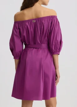 Vestito corto con spalle scoperte