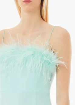 Vestito elegante con piume