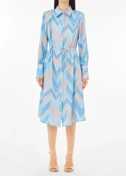 Abito chemisier in twill stampato
